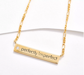 Diamonique Goldclad Sterling Silver 925 CZ "Imperfect" Adjustable Necklace 16"